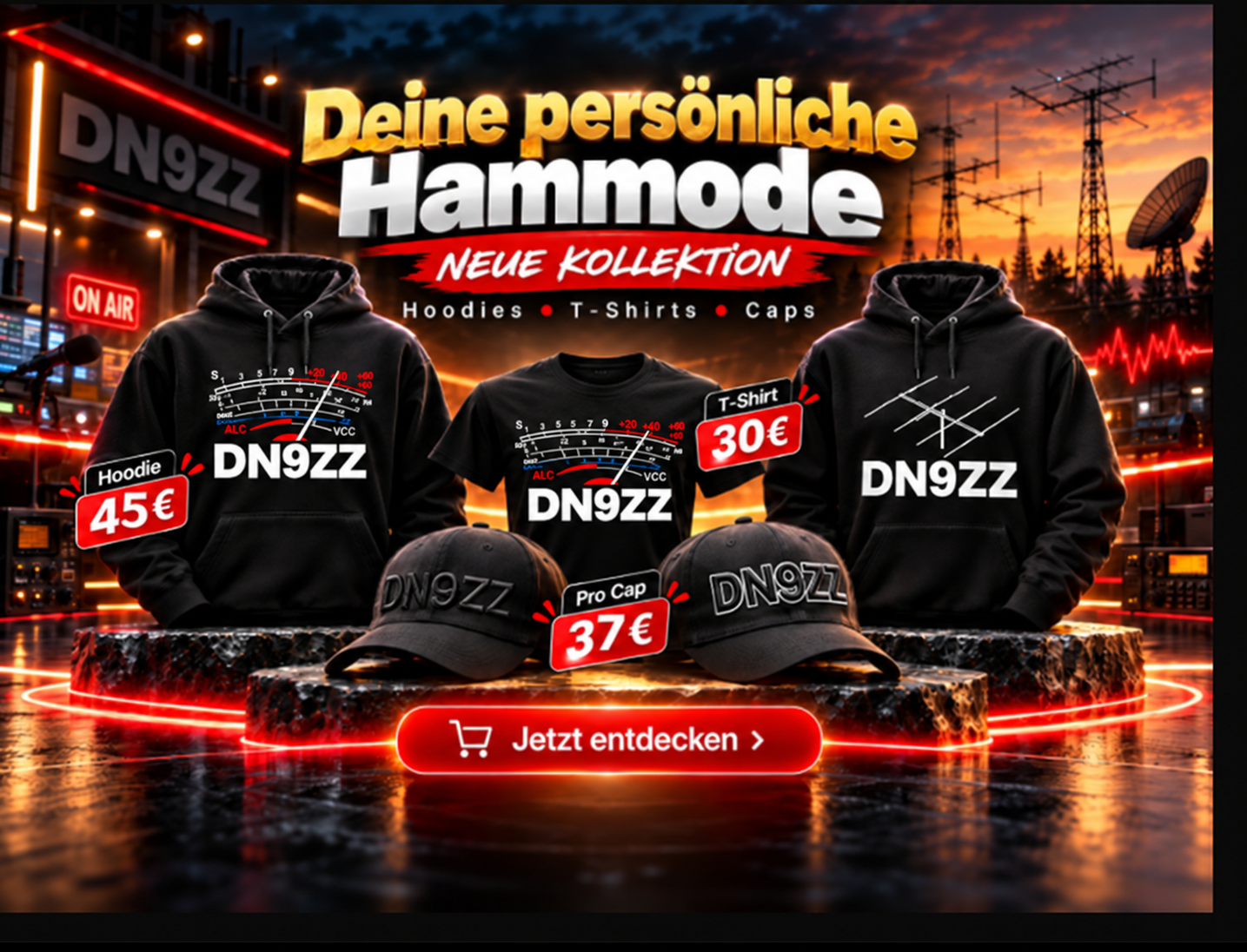 Original DN9ZZ Hammode: Hoodies, T-Shirt und Caps